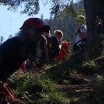 Zwischenstop im Waldanstieg von der Bärenlacke