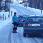 Eisglatte Strasse ins Preintal