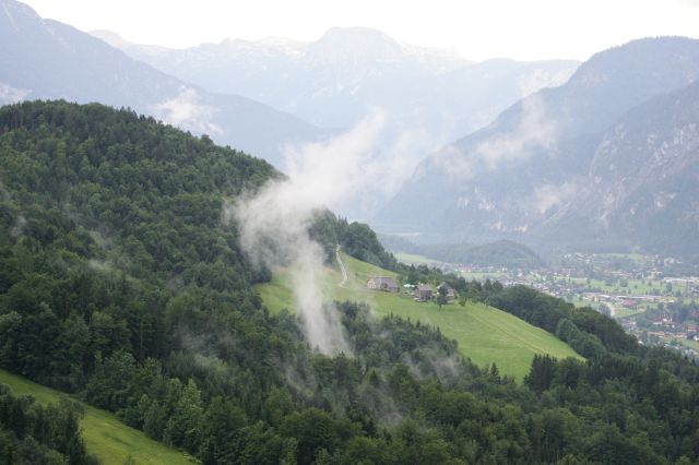 Blick von der Ewigen Wand auf Bad Goisern
